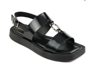 SANDÁLIA FLATFORM DAKOTA DETALHES PRETO FEMININO